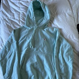 teal champion hoodie